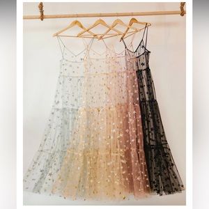 NWOT Black Tulle Star Dress